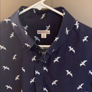 XL Merona bird pull over dress shirt